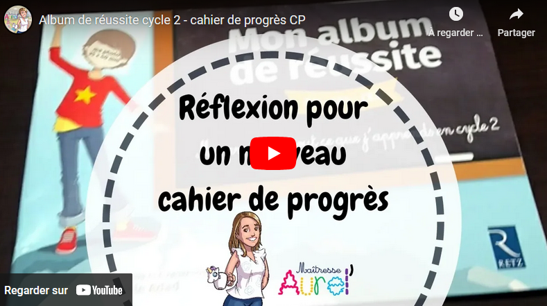 Evolution du cahier de progrès