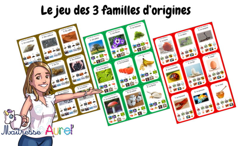 Le jeu des 3 familles d’origine